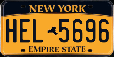 NY license plate HEL5696