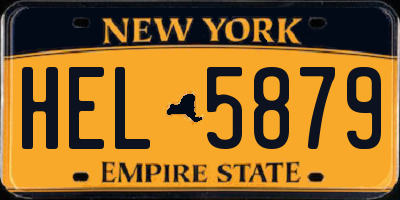 NY license plate HEL5879