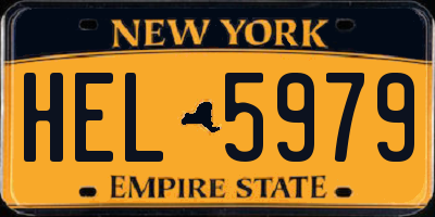 NY license plate HEL5979