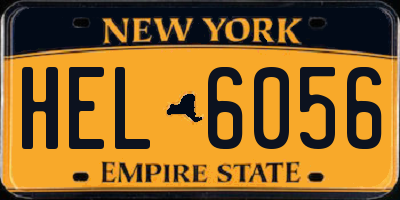 NY license plate HEL6056