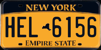 NY license plate HEL6156