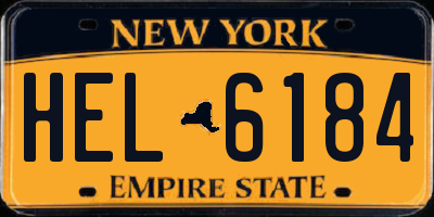 NY license plate HEL6184