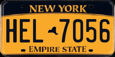 NY license plate HEL7056