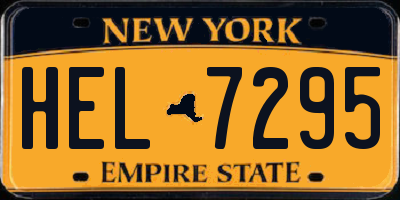 NY license plate HEL7295