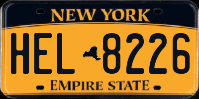 NY license plate HEL8226