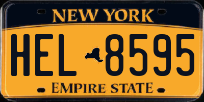 NY license plate HEL8595