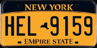 NY license plate HEL9159