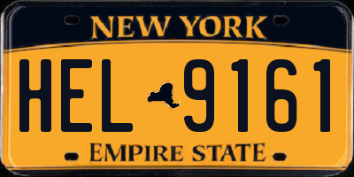 NY license plate HEL9161