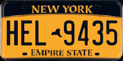 NY license plate HEL9435