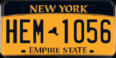 NY license plate HEM1056