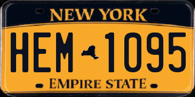 NY license plate HEM1095