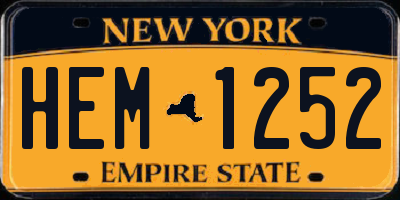 NY license plate HEM1252