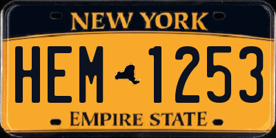 NY license plate HEM1253