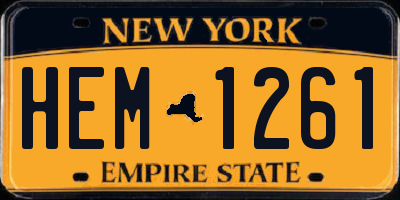 NY license plate HEM1261