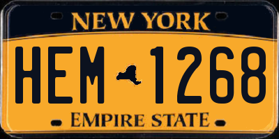 NY license plate HEM1268