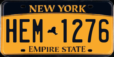 NY license plate HEM1276