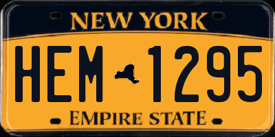 NY license plate HEM1295