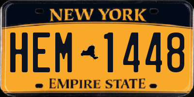 NY license plate HEM1448