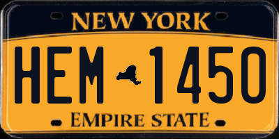 NY license plate HEM1450
