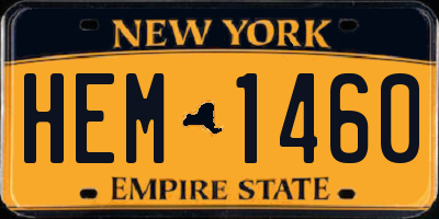 NY license plate HEM1460