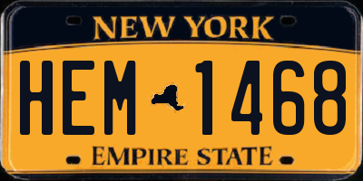 NY license plate HEM1468