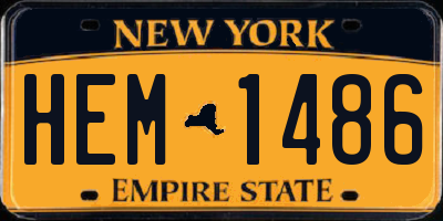 NY license plate HEM1486