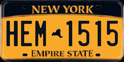 NY license plate HEM1515
