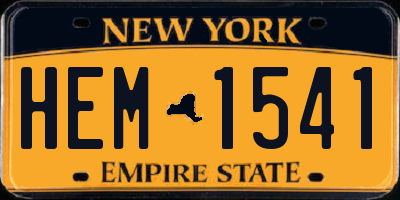 NY license plate HEM1541