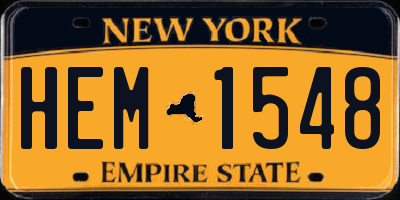NY license plate HEM1548