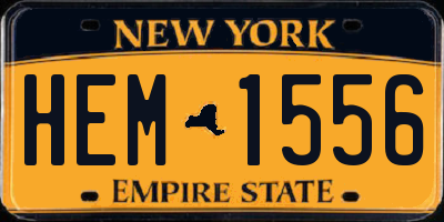 NY license plate HEM1556
