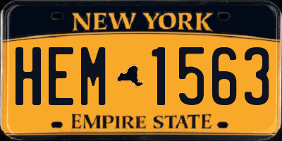 NY license plate HEM1563