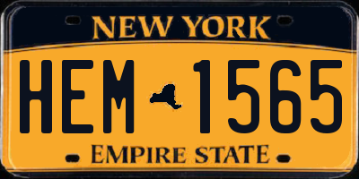 NY license plate HEM1565