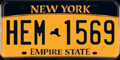 NY license plate HEM1569
