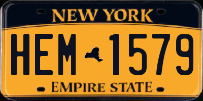 NY license plate HEM1579