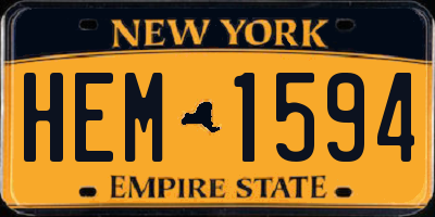 NY license plate HEM1594