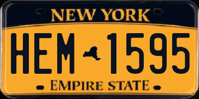 NY license plate HEM1595