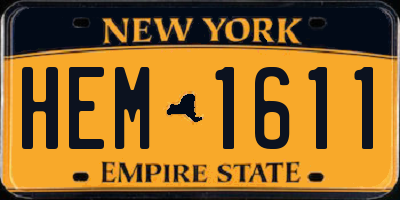NY license plate HEM1611