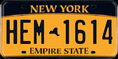 NY license plate HEM1614