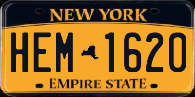 NY license plate HEM1620