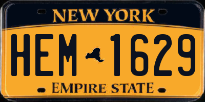 NY license plate HEM1629