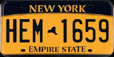 NY license plate HEM1659