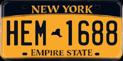 NY license plate HEM1688