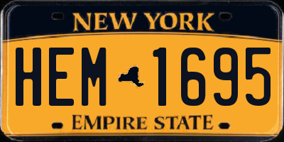 NY license plate HEM1695
