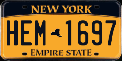 NY license plate HEM1697
