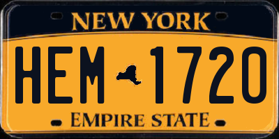 NY license plate HEM1720