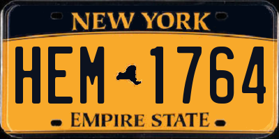 NY license plate HEM1764