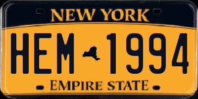 NY license plate HEM1994