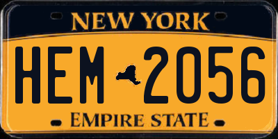 NY license plate HEM2056