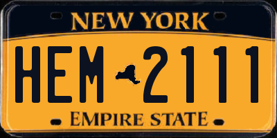 NY license plate HEM2111