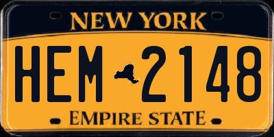 NY license plate HEM2148